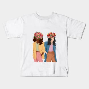 Tulip Girls Illustration 4 Kids T-Shirt